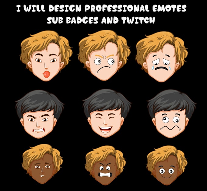 design professional emotes twitch sub badges