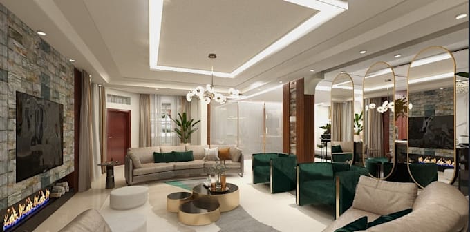 Do interior design layout and 3d rendering by Samsdesigns16 | Fiverr