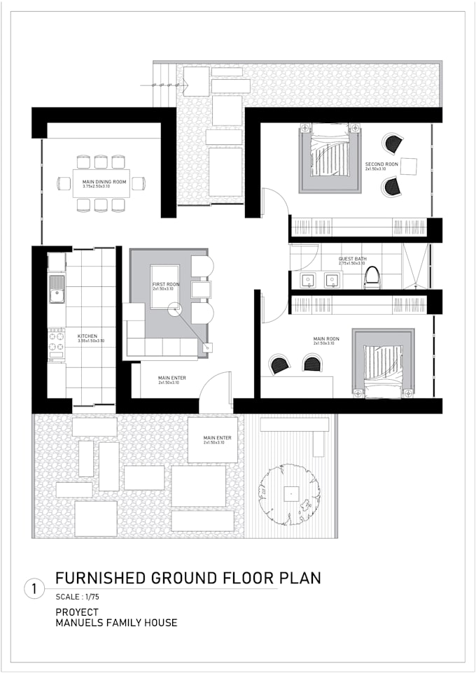 draw architectural plans in autocad 2d