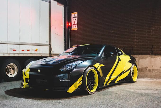 create a unique car wrap designs and mockups