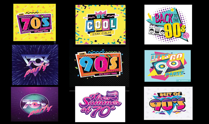Create the 70s , 80s , 90s logo and typography designs by Expertgm365 ...