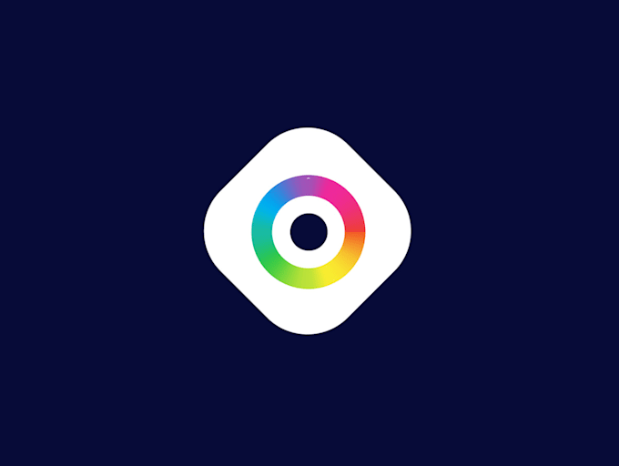 create trippy hand drawn circle shape logo