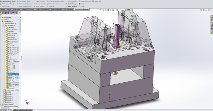 Moule d'injection plastique / Plastic injection mold, 3D CAD Model Library