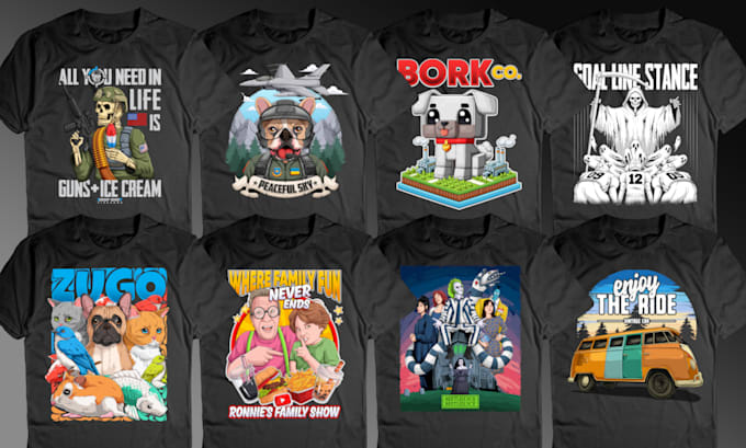 create custom illustration design for your merch t shirt