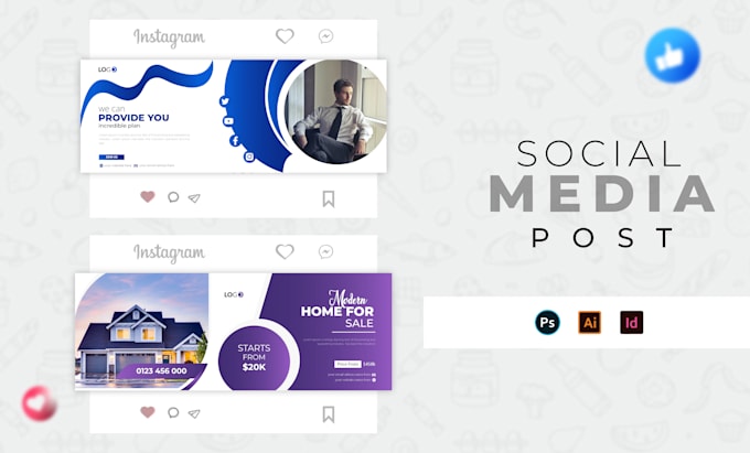 Create instagram social media facebook cover post design by Vectorway24 ...