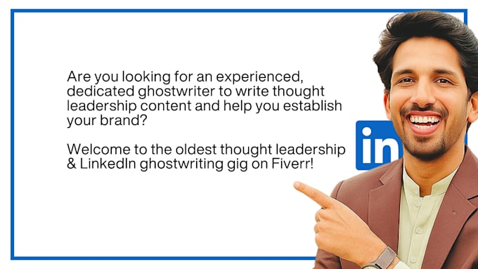 be your linkedin ghostwriter and linked in marketer to generate inbound leads