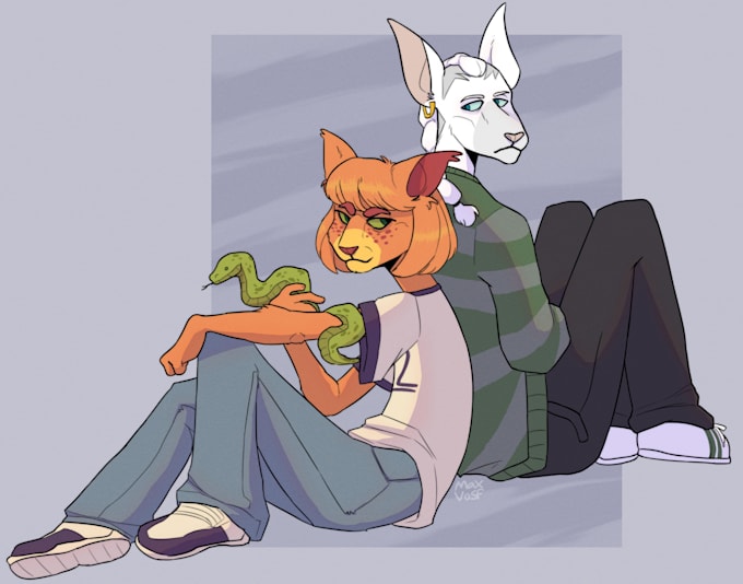 draw your furry character in my cute cartoony art style