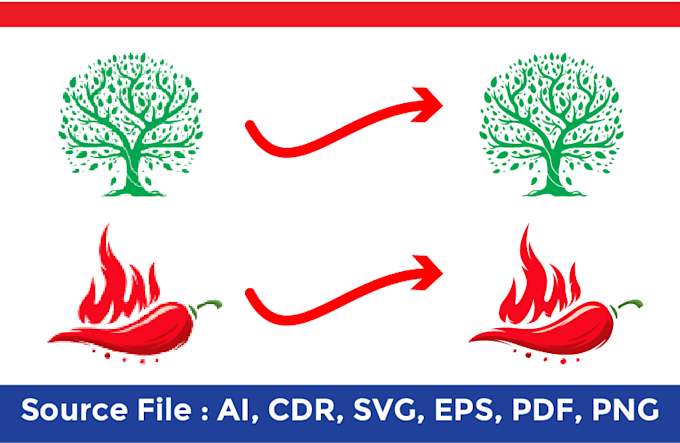 tracing, convert the image or logo to a vector file
