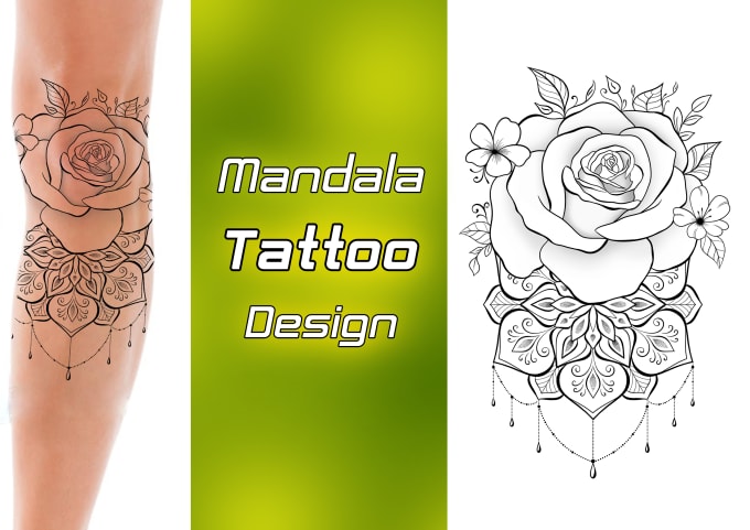 Create custom mandala tattoo design for you by Myfreeart | Fiverr