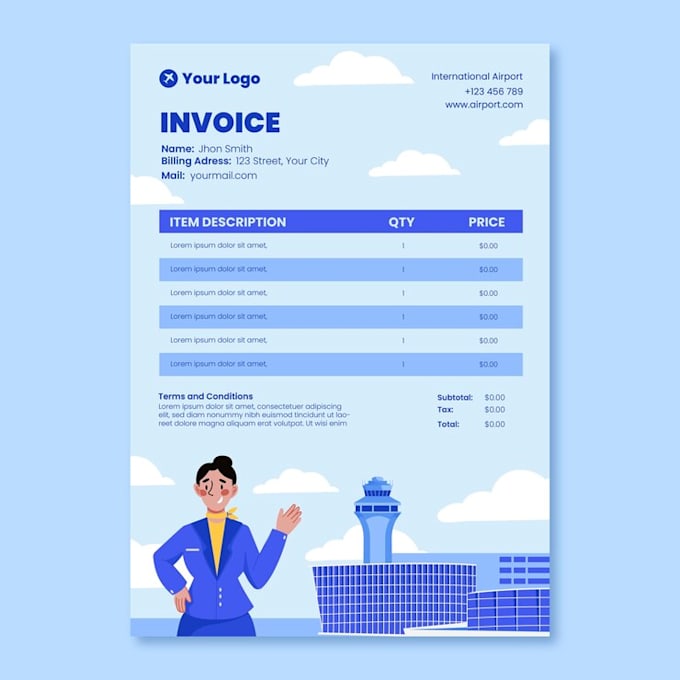 Fiver Invoice Example Perform an invoice template by Nadiia_n | Fiverr