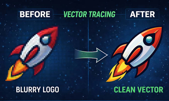 do professional vector tracing, raster to vector conversion
