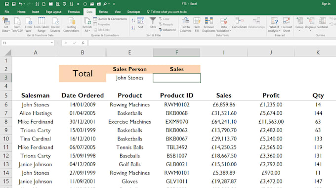 Create a well formulated excel worksheet by Cristhian00s | Fiverr