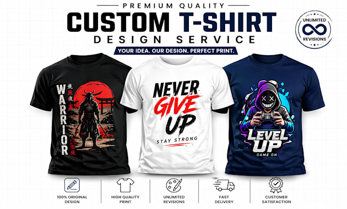 design professional custom tshirt and merchandise