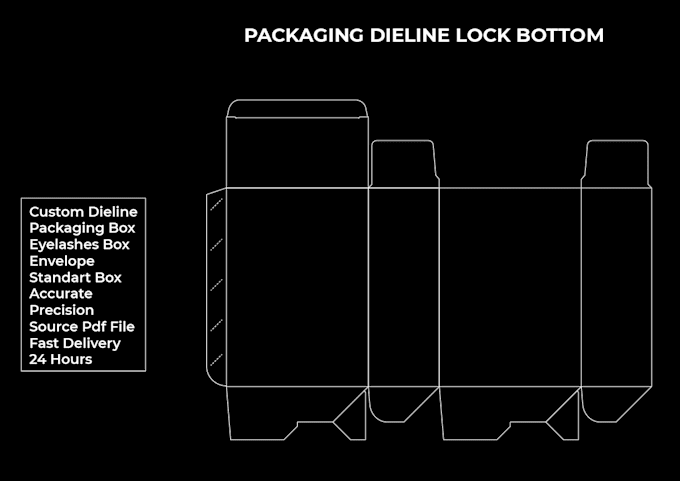 create dieline template packaging box