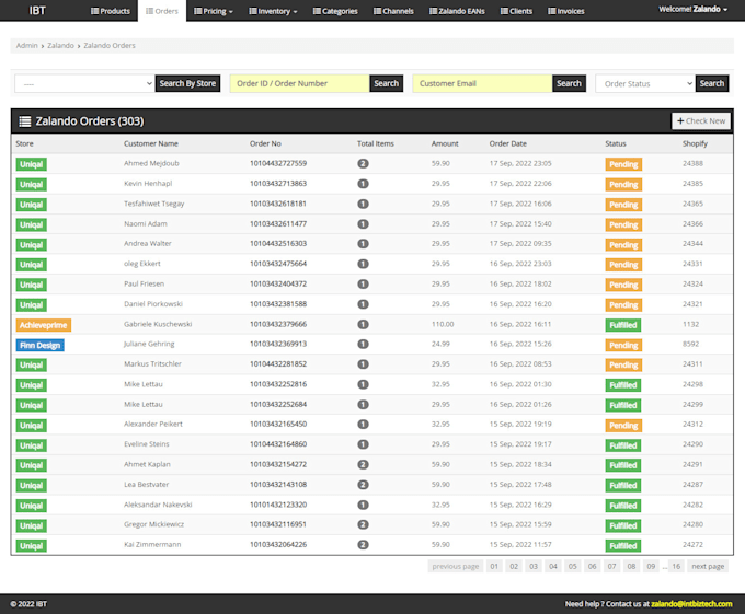 provide premium support for zalando