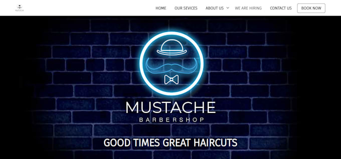 create a professional responsive barber shop website