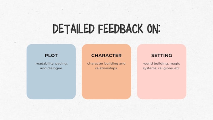 editorially assess your novel