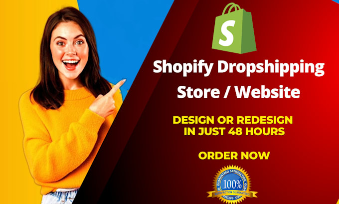 design ecommerce shopify dropshipping store shopify website redesign expert