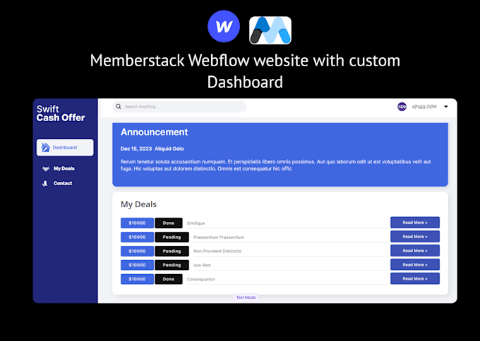 create membership webflow site memberstack and automations