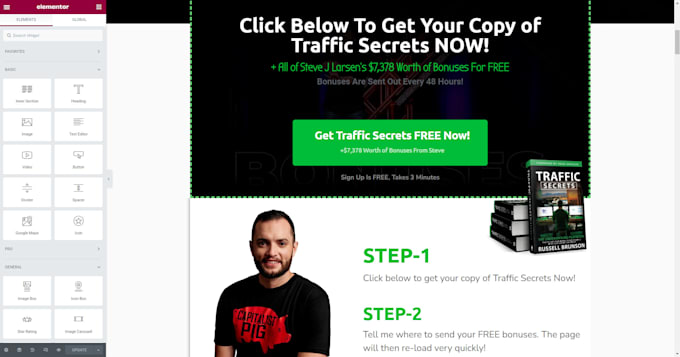make landing pages for webinars, products, lead generation