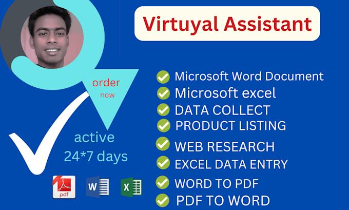 do internet research, data collection, data entry