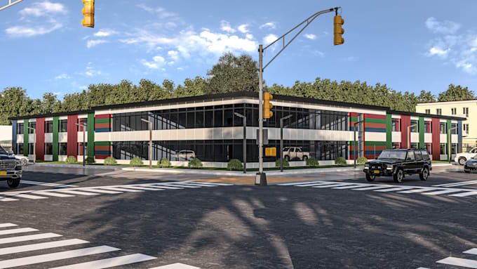 do architectural design 3d modeling and rendering for stores and shops