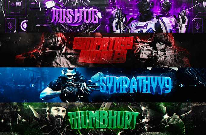 Design 3d call of duty banner and logo for twitch by Gstaik | Fiverr