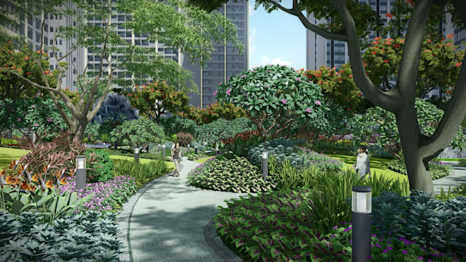 do a landscape, resort, urban design renders