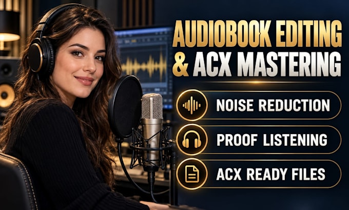 do audiobook fixing, editing and remove mistakes for acx