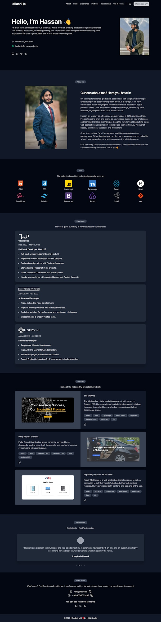 be your frontend web developer HTML CSS javascript
