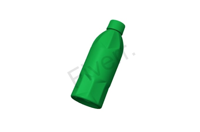 do plastic bottle or glass bottle creative 3d bottle design