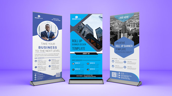 roll up banner design or pull up banner design in 24 hours