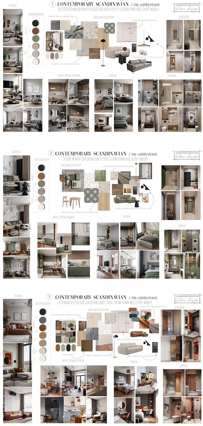 create professional interior design concepts via mood boards