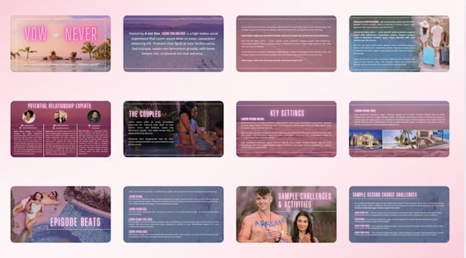 create a high quality TV or film pitch deck presentation