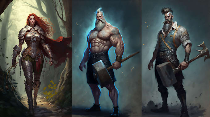 do character design and concept art for you