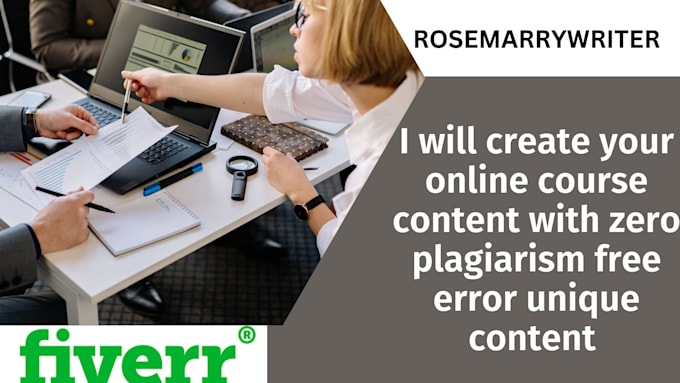 uniquely carryout your online course content and creation