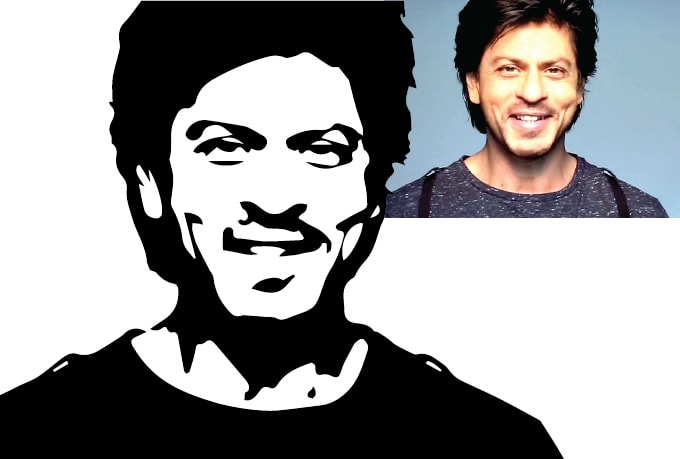 create Black and White Vector Portrait
