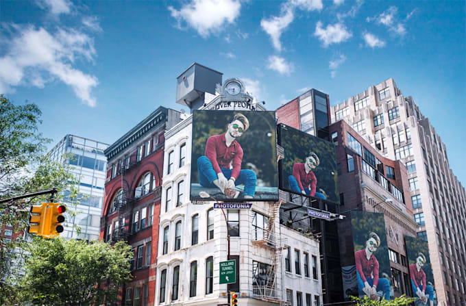 place your picture or advertisement on hoarding, billboard, books or buildings