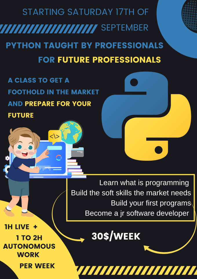 Teach your child python by Collasgaelle | Fiverr