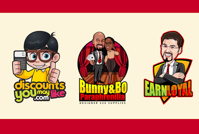 do custom cartoon logo design, mascot, or character