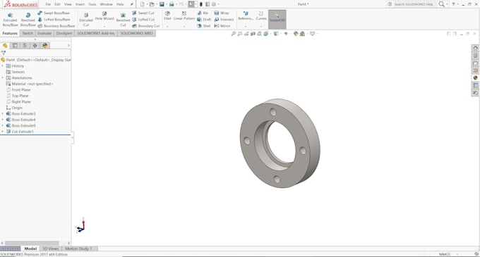 Do your 2d sketch into a 3d models in solidworks by Georgiev46 | Fiverr