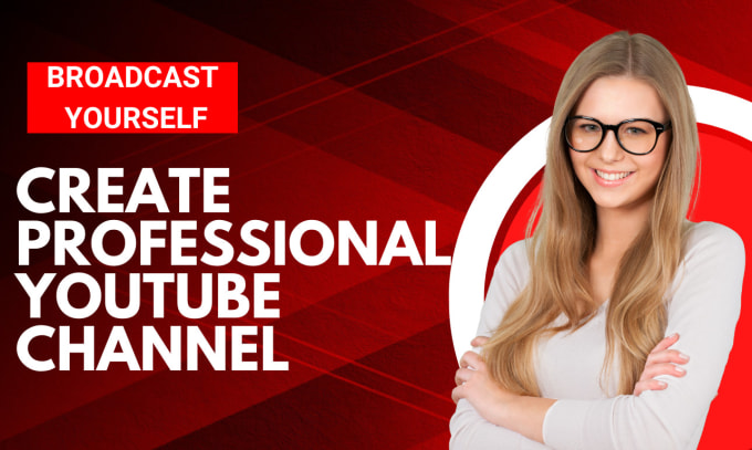 create, setup youtube channel with logo, banner, intro, SEO