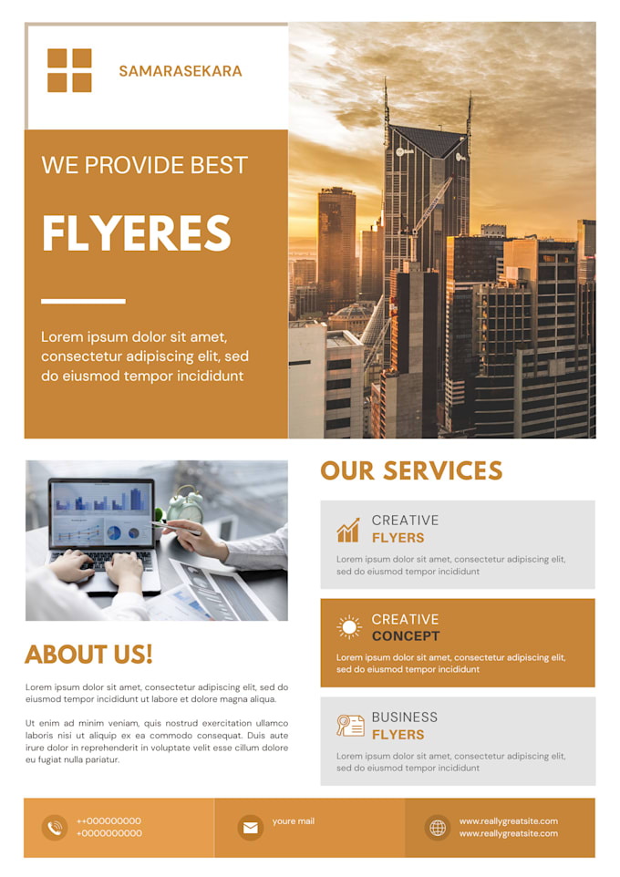 Design creative handout , leaflet , posters and flyer by Fiverr