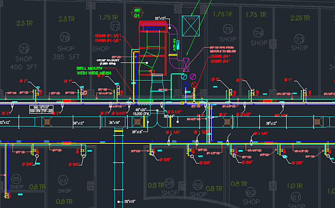 design hvac, plumbing, electrical and commercial mep buildings plans