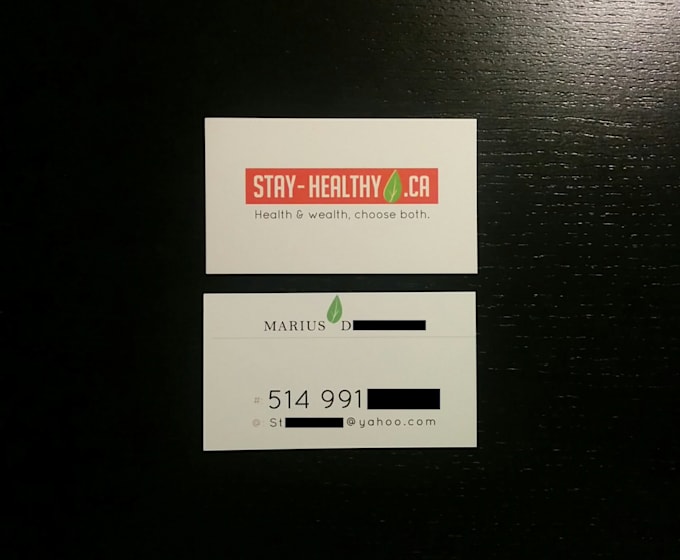 design a minimalistic business card