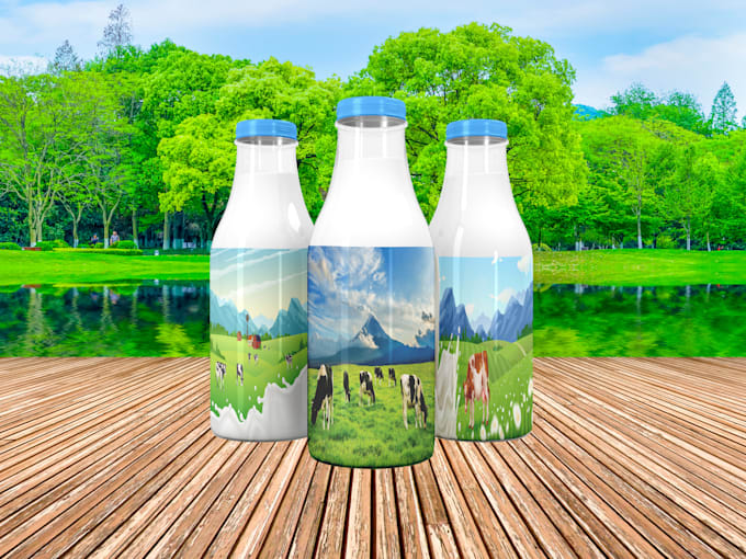 create unique juice label, water bottle label, milk, can, jar label design