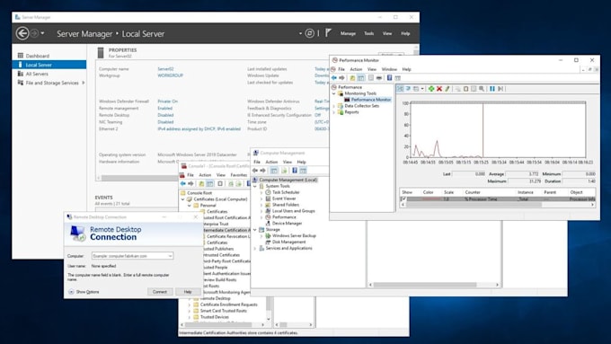 support, configure windows server, active directory and dns
