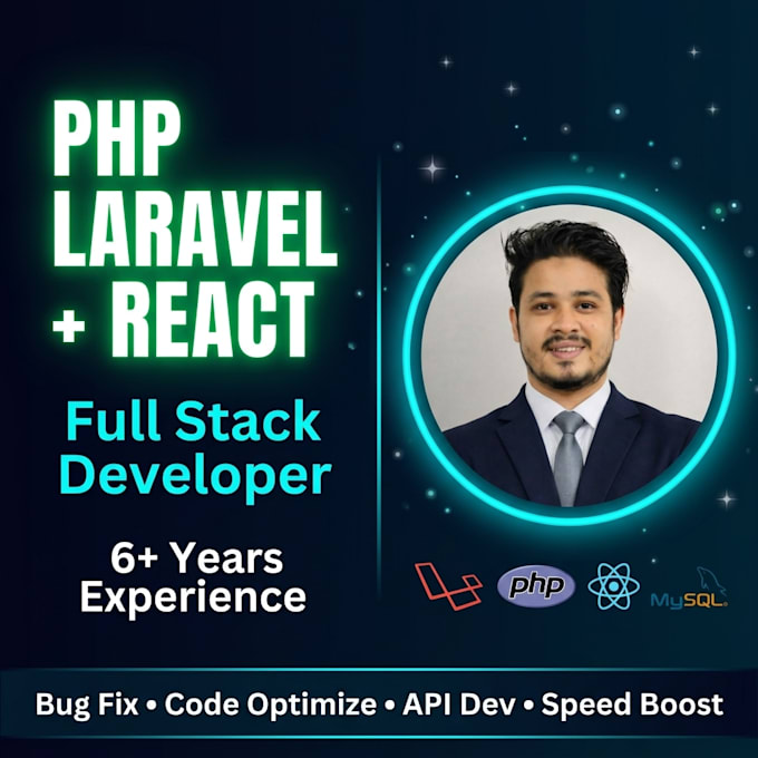 bugs, optimize and develop your PHP laravel and react web application