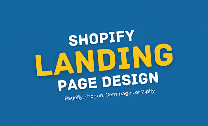 build shopify landing page using pagefly shogun gempages zipify
