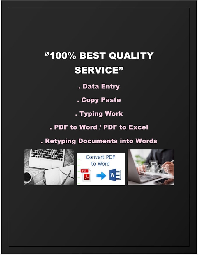 Help to convert any pdf into excel and word file, copy paste by ...